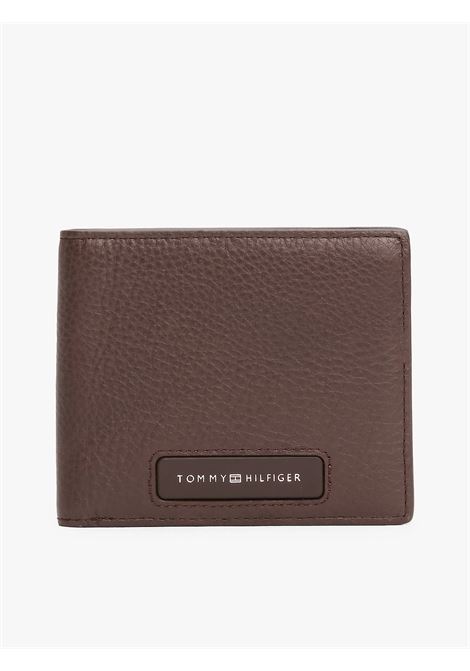 Portafogli TH Monogram in pelle con logo